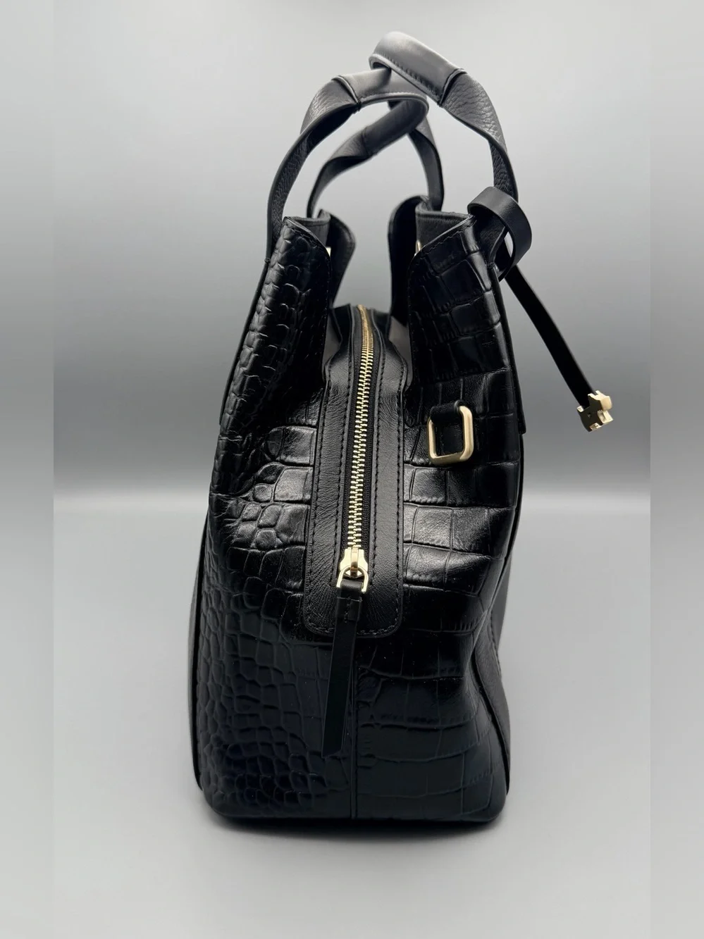 Radley London Leather Baylis Road Zip Around Satche, Black EUC